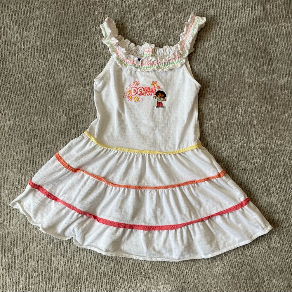 Vintage Dora The Explorer Ruffle Sundress Girls Size 6‎ Y2K Nick Jr.